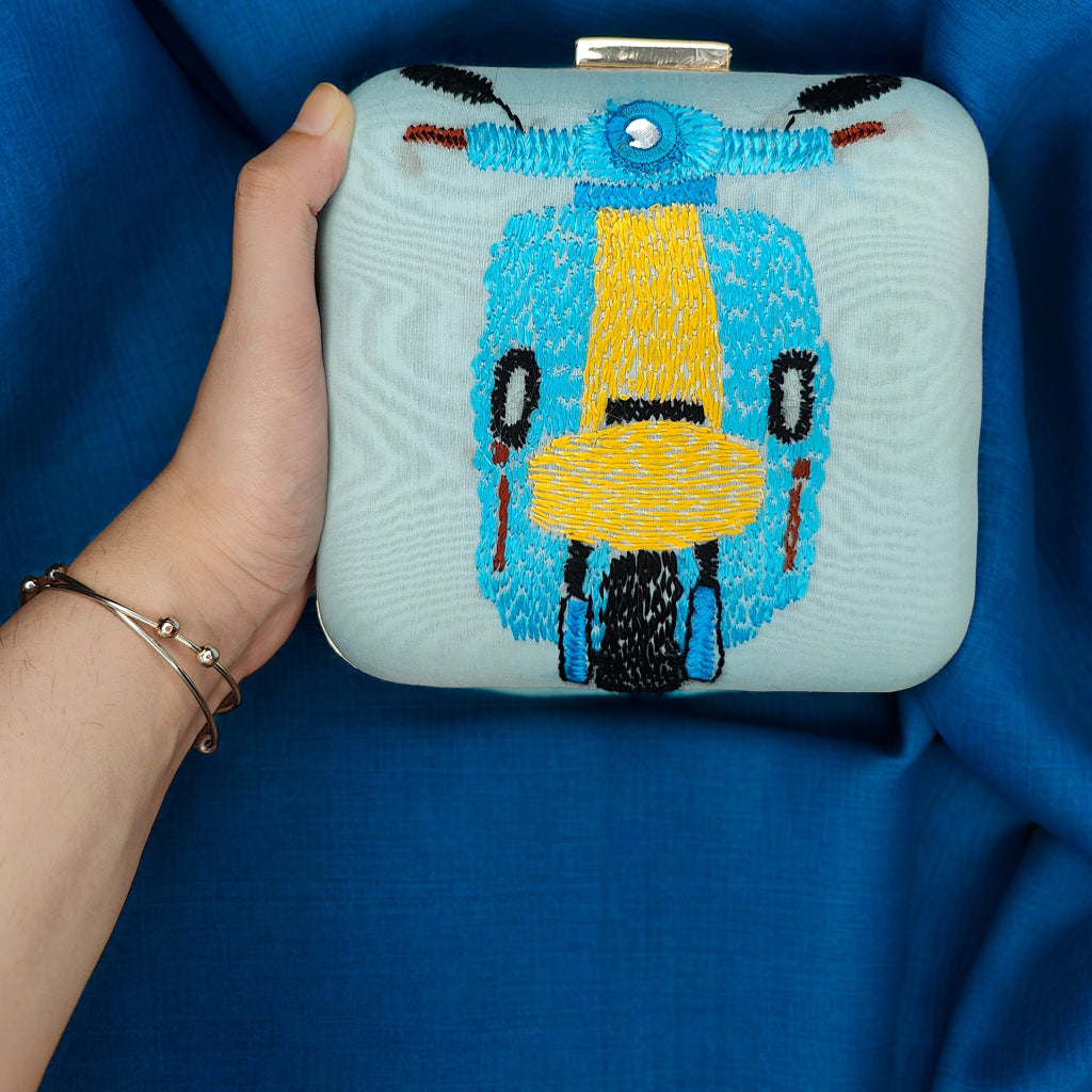 Hand Work Phulkari Clutch - Artisan's Ride