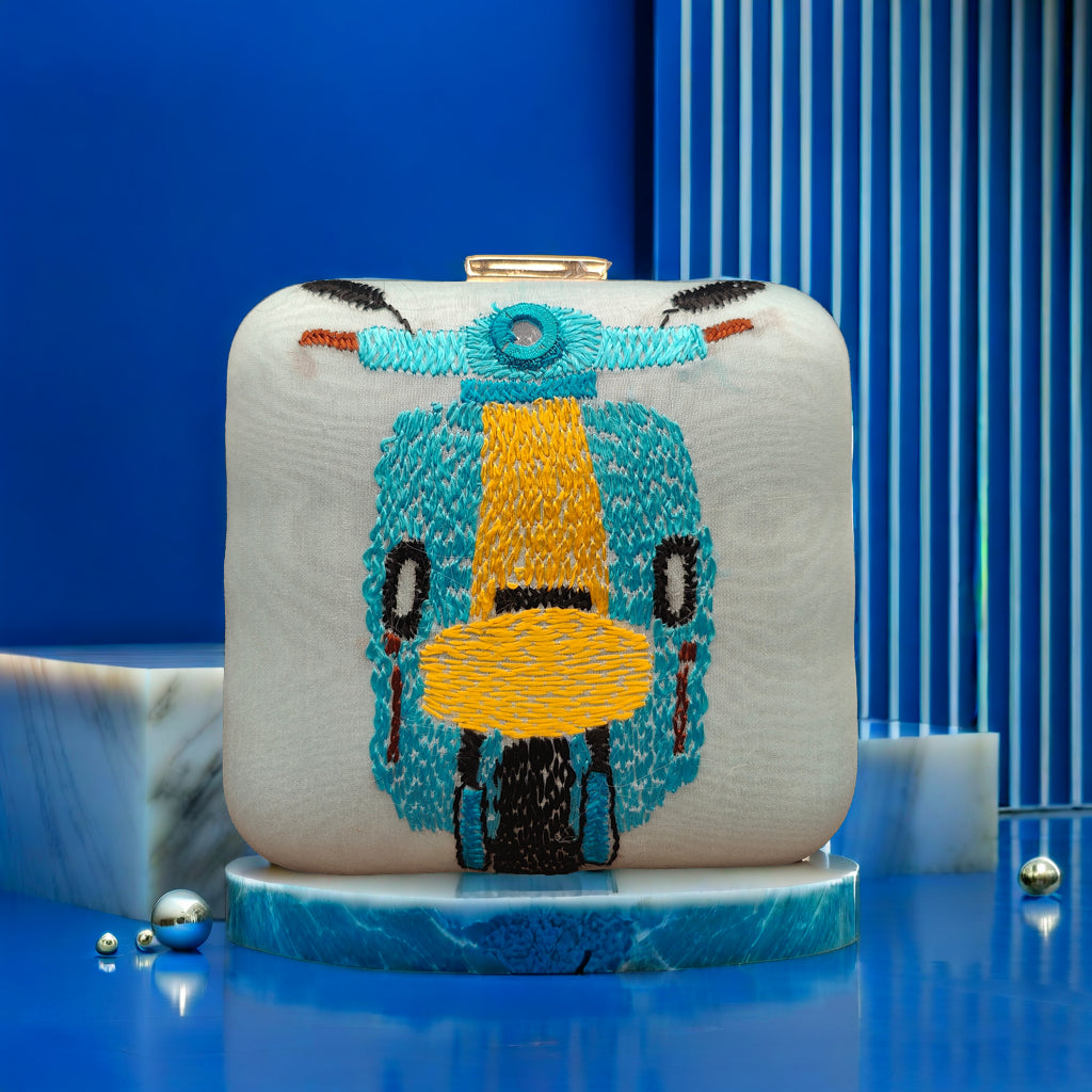 Hand Work Phulkari Clutch - Artisan's Ride