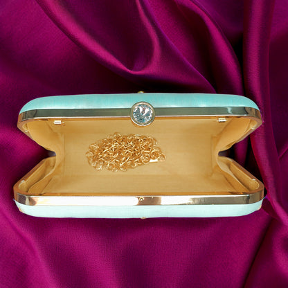 Hand Work Phulkari Clutch - Azure Castle