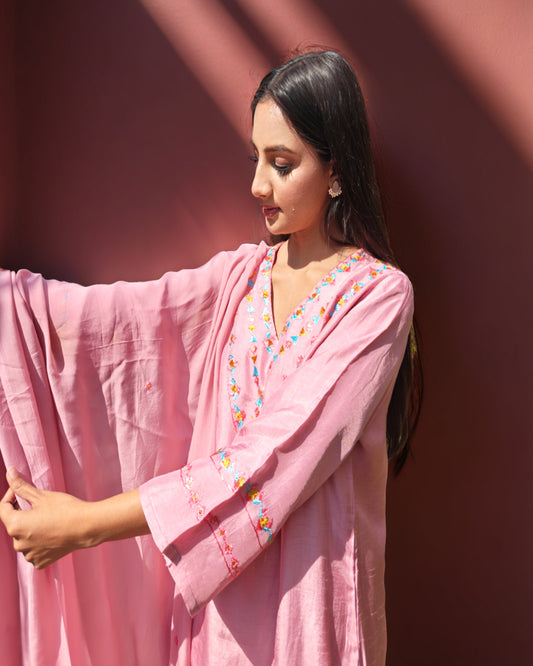 Pure Organza dupatta - Blushberry Pink