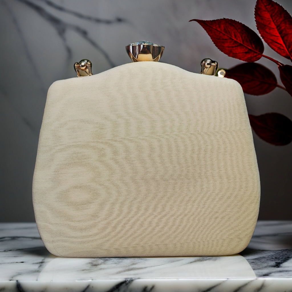 Hand Work Phulkari Clutch - Celestial Dove