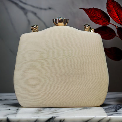Hand Work Phulkari Clutch - Celestial Dove