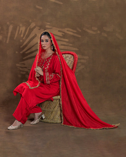 Pure Silk Hand Embroidered Phulkari top bottom suit set tunic kurti pant combination set- heritage red Colours + Artisanal + Punjab + Tradition + Women + MakeInIndia + Handicraft + trend + festival wear + comfort wear + smart wear + trendy wear + indian ethnic + cultural wear + rakhi + diwali + ganesh cahturthi + friends wear + date wear + casual wear + indian wear + western wear + trendy attire + fashion + stylish + dinner + luxury + premium + royal + signature + clasic + prettiest + top rated + new