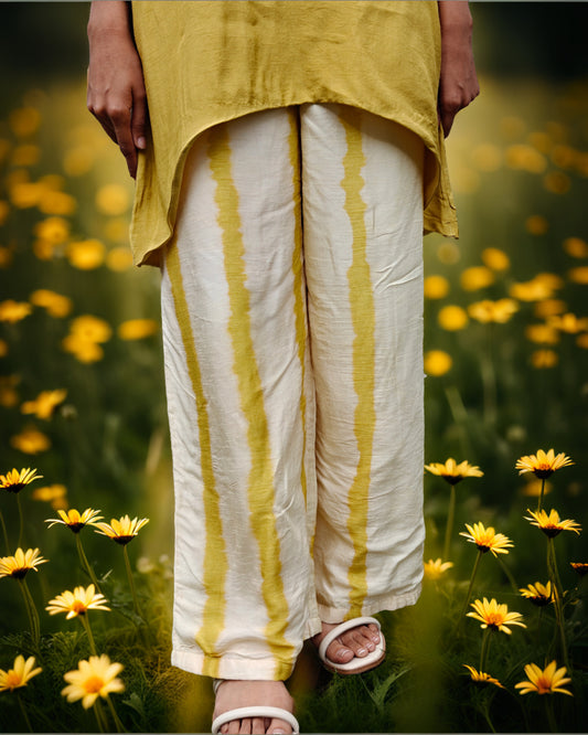 Pure Silk striped Palazo pants